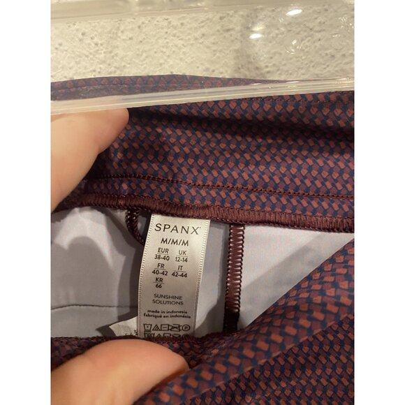 Spanx Sunshine Skort Womens Medium Geoscape Orange UPF 50+ 6in Stretch Pockets - Picture 5 of 6